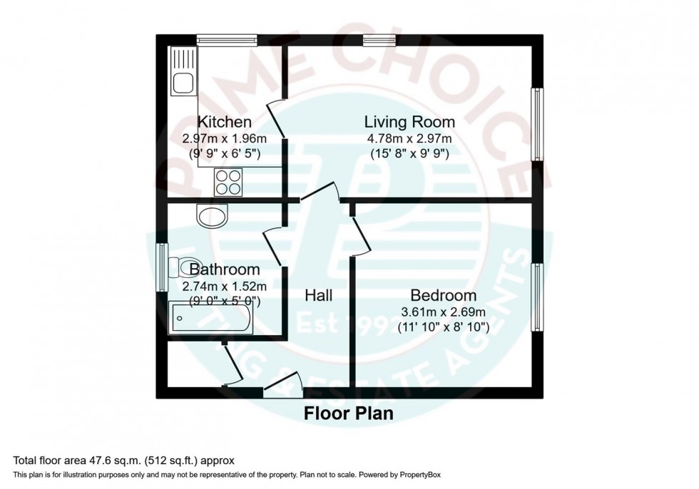 Floorplan for Oliver Close, Rushden, Northants