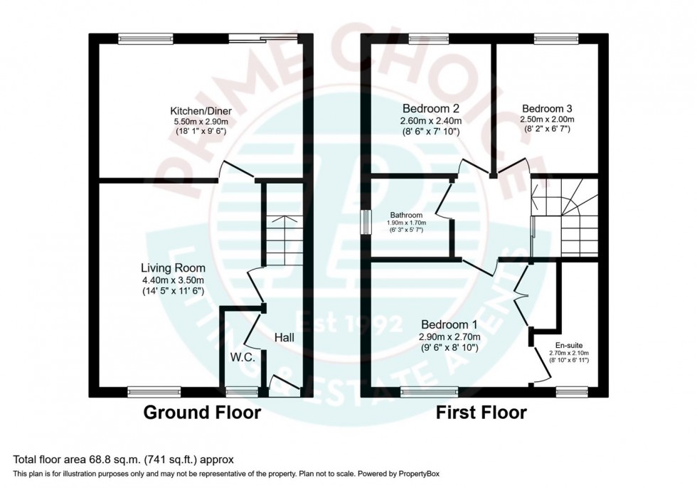 Floorplan for Chatsworth Avenue, Kettering, Northants