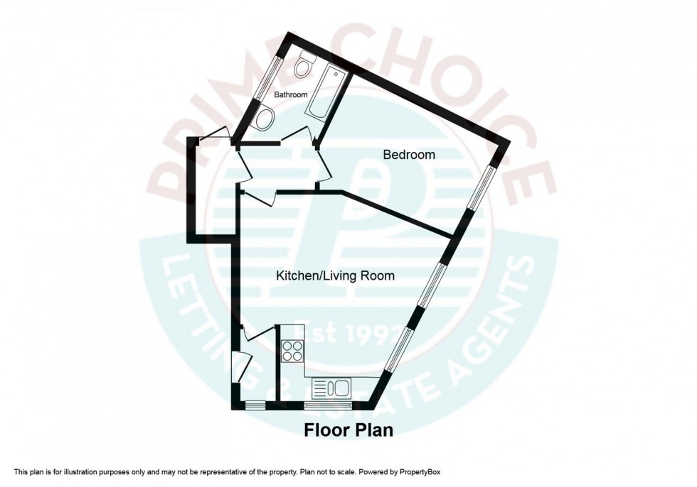 Floorplan for Brook Court, South Park, Rushden, Northants