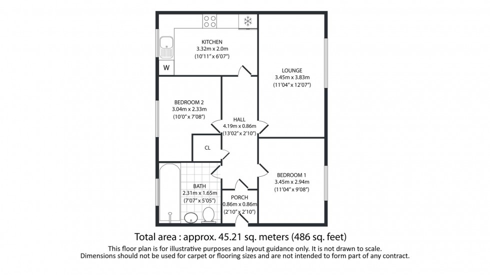 Floorplan for Highgrove Court, Rushden, Northants