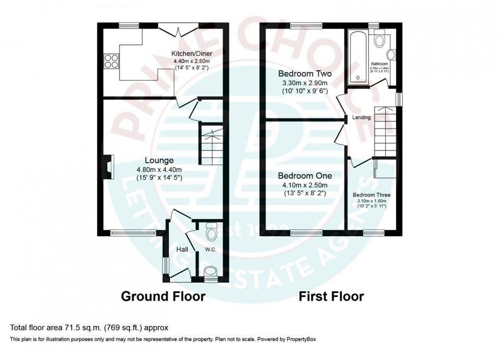 Floorplan for Epsom Close, Rushden