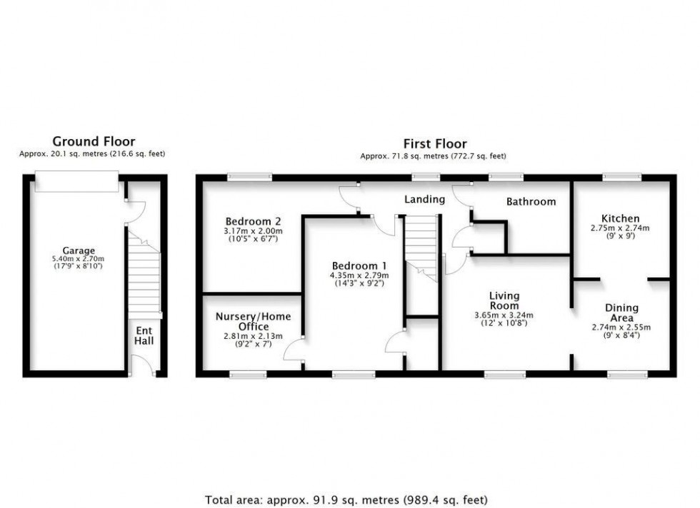 Floorplan for Bluebell Close, Corby