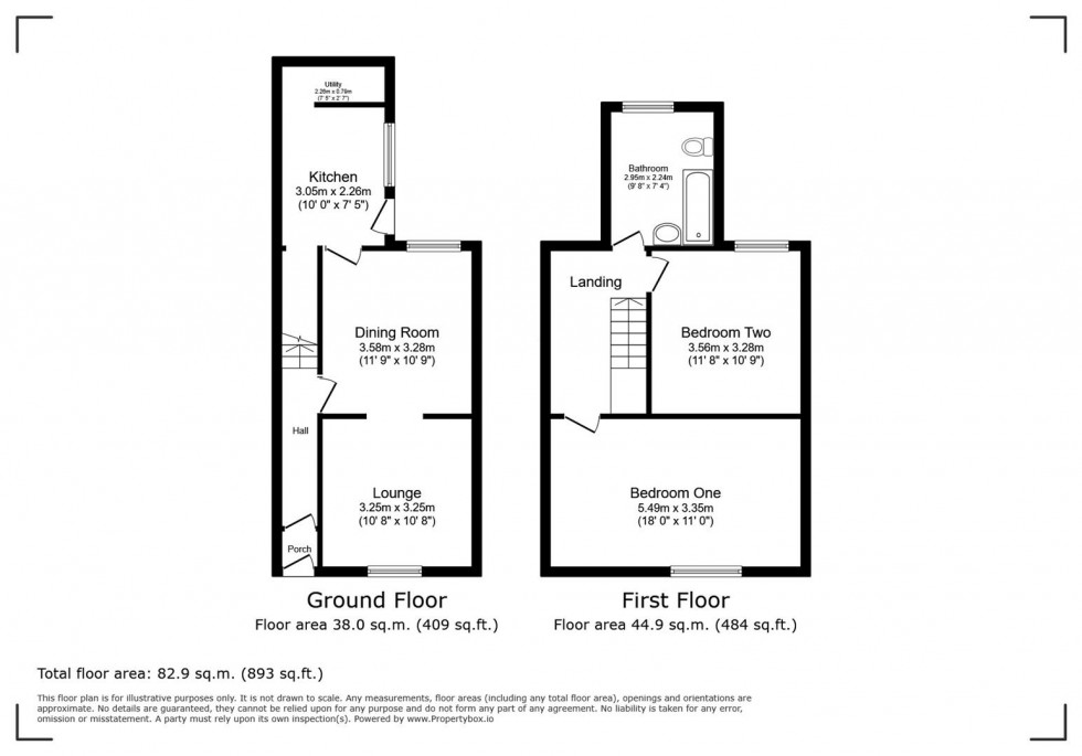 Floorplan for Connaught Street, Kettering, Northants