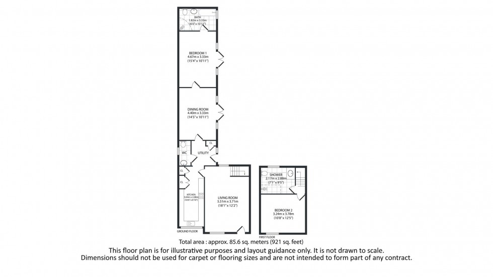 Floorplan for Mackworth Green, Finedon