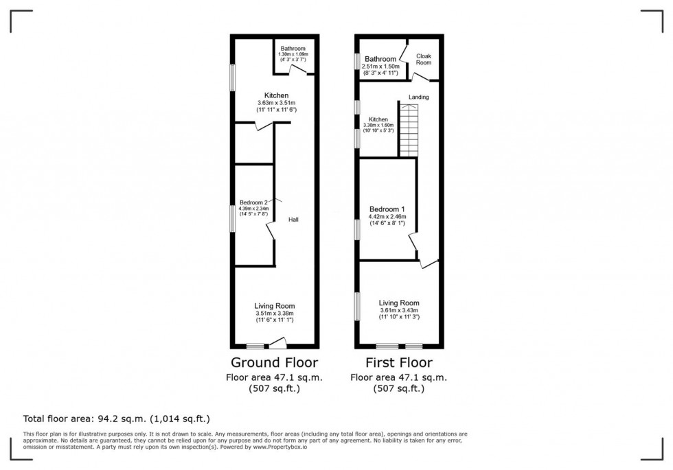 Floorplan for Victoria Road, Rushden, Northants