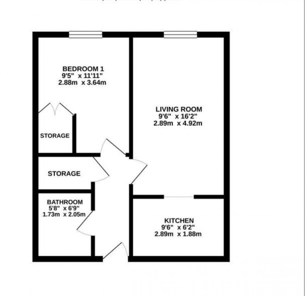 Floorplan for Knoll Court, Reservoir Road, Kettering
